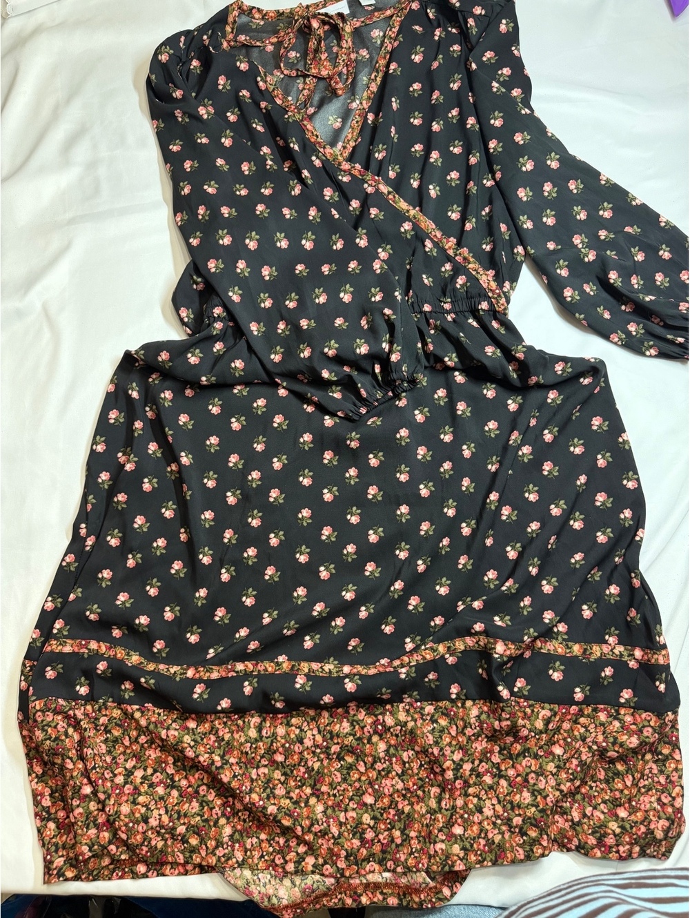 New York & Company Stretch Floral Print Midi Dress, Size Medium